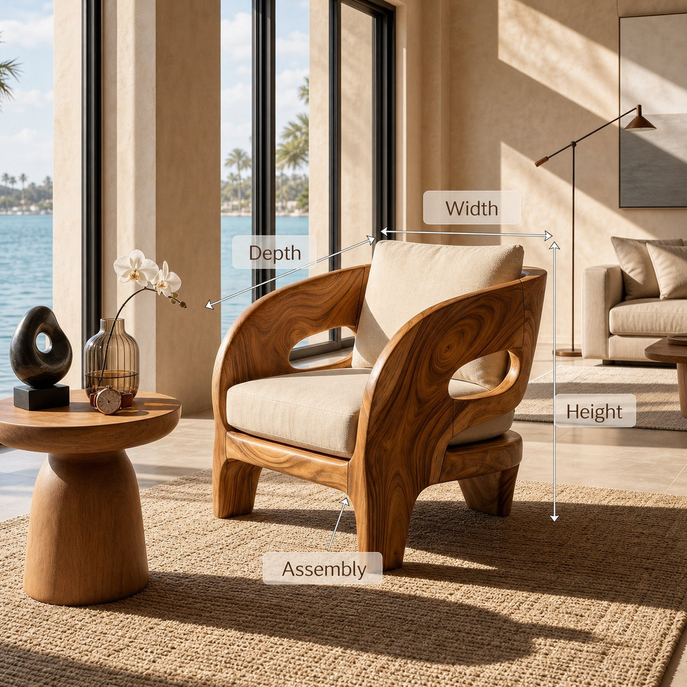 Tropical Resort Style Lounge Chair Garden Retreat - product view 8