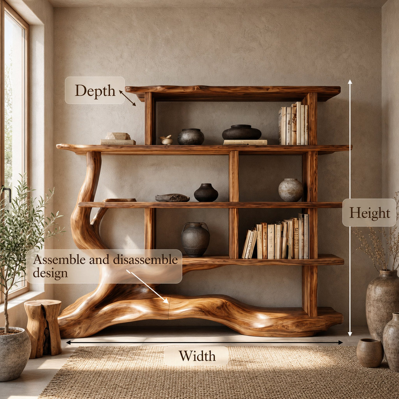 Unique Designer Bookshelf For Living Room And Office - product view 8