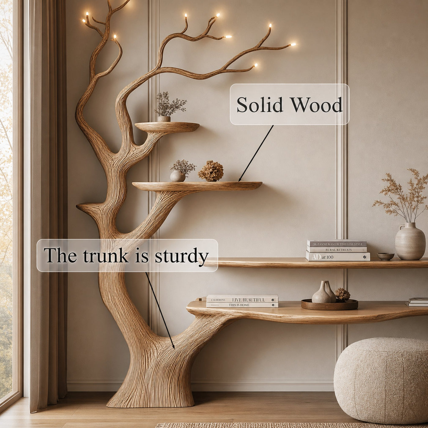 Unique Style Desk Handcrafted Decor Living Room Gift - product view 3
