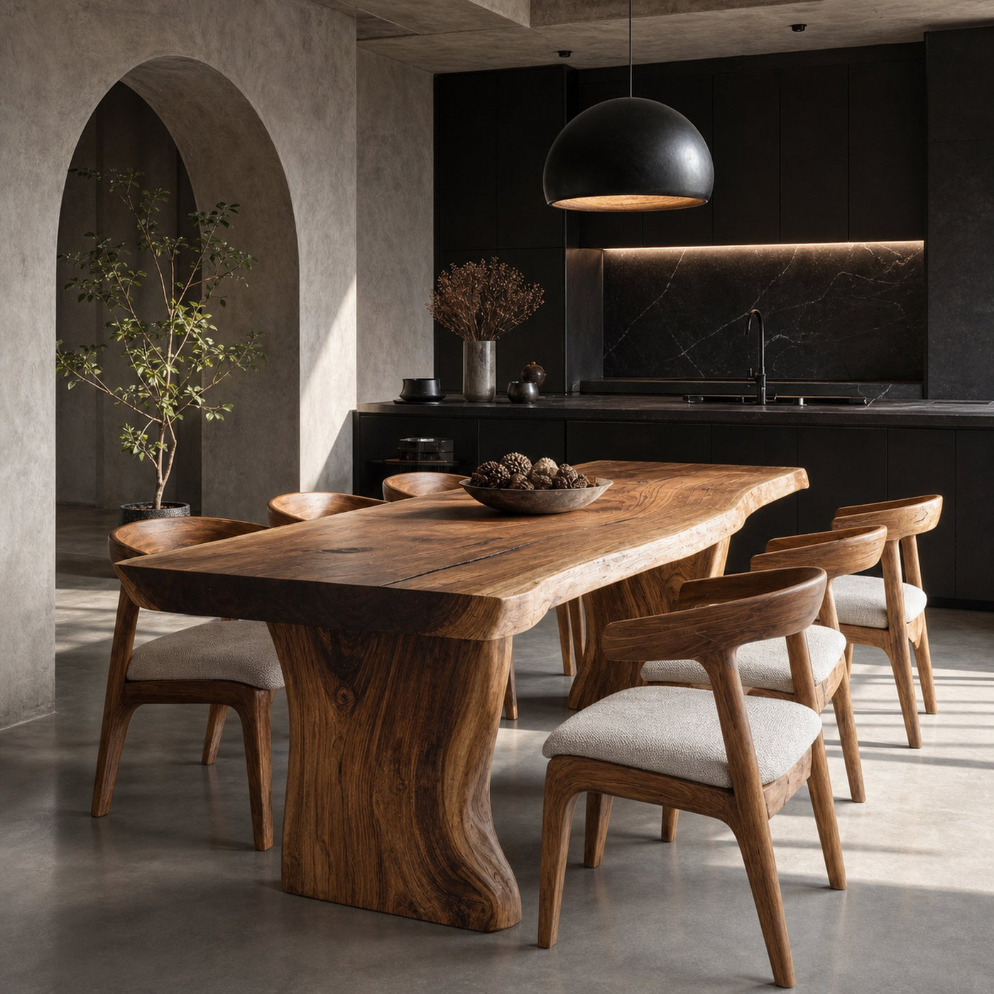 Wabi Sabi Handcrafted Dining Table For Dining Room