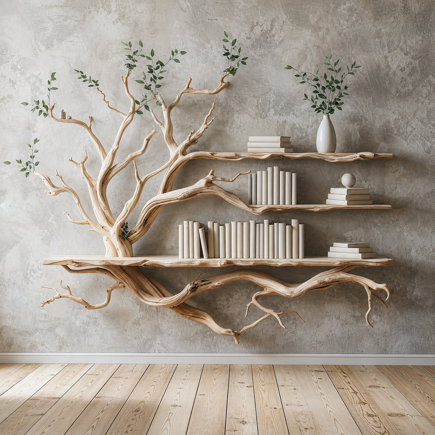 Wall Mounted Book Shelf Mid Century Bookcase Custom Floating Bookshelf