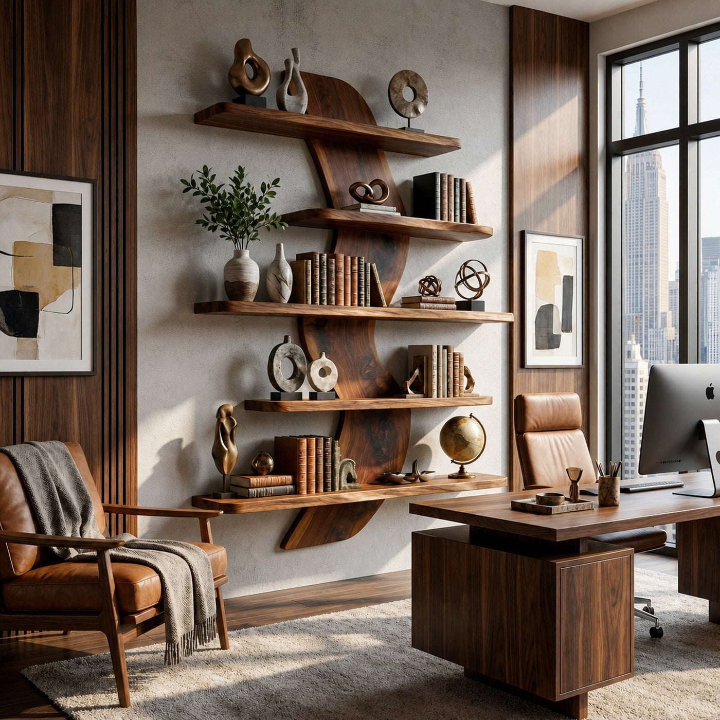 Sculptural Wall Mounted Bookshelf For Modern Living Room - product view 6
