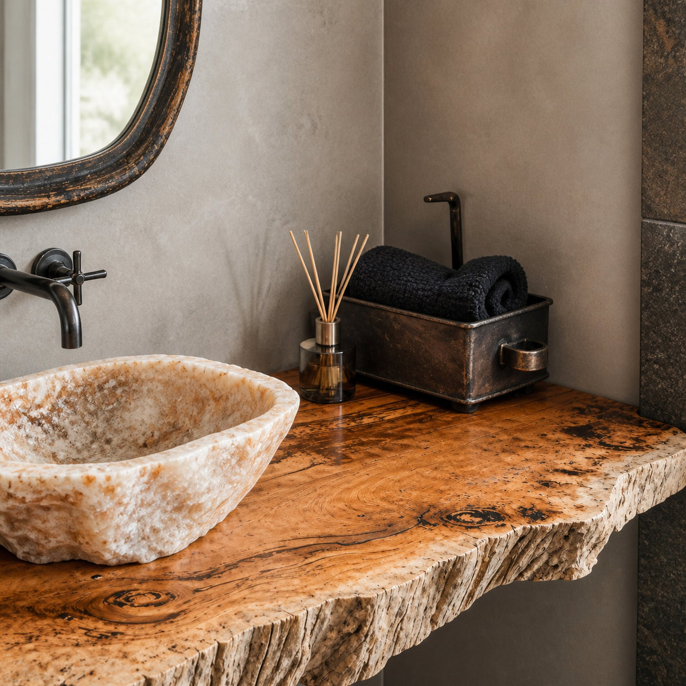 Compact Rustic Bathroom Floating Shelf With Stylish Design - product view 4