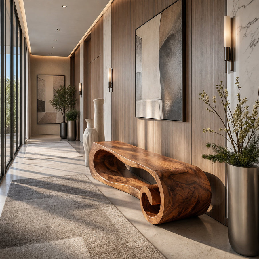 Contemporary Accent Bench For Hallway