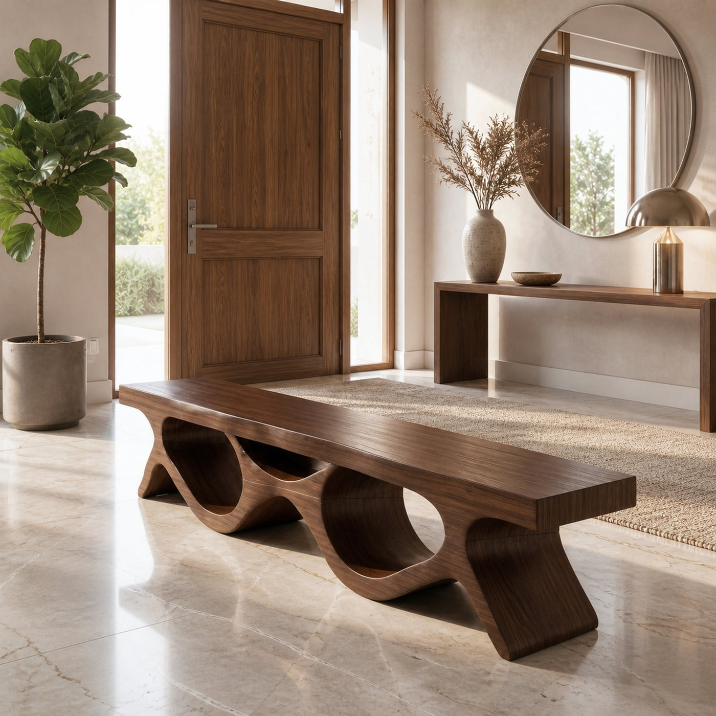 Contemporary Bench For Hallway Living Room - product view 6