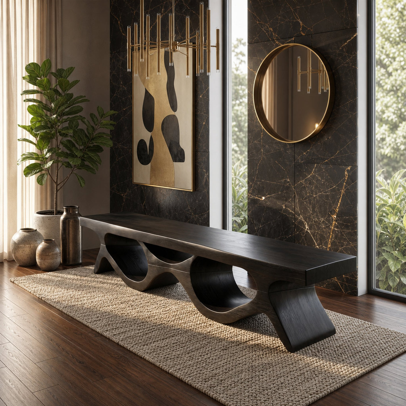 Contemporary Bench For Hallway Living Room - product view 7
