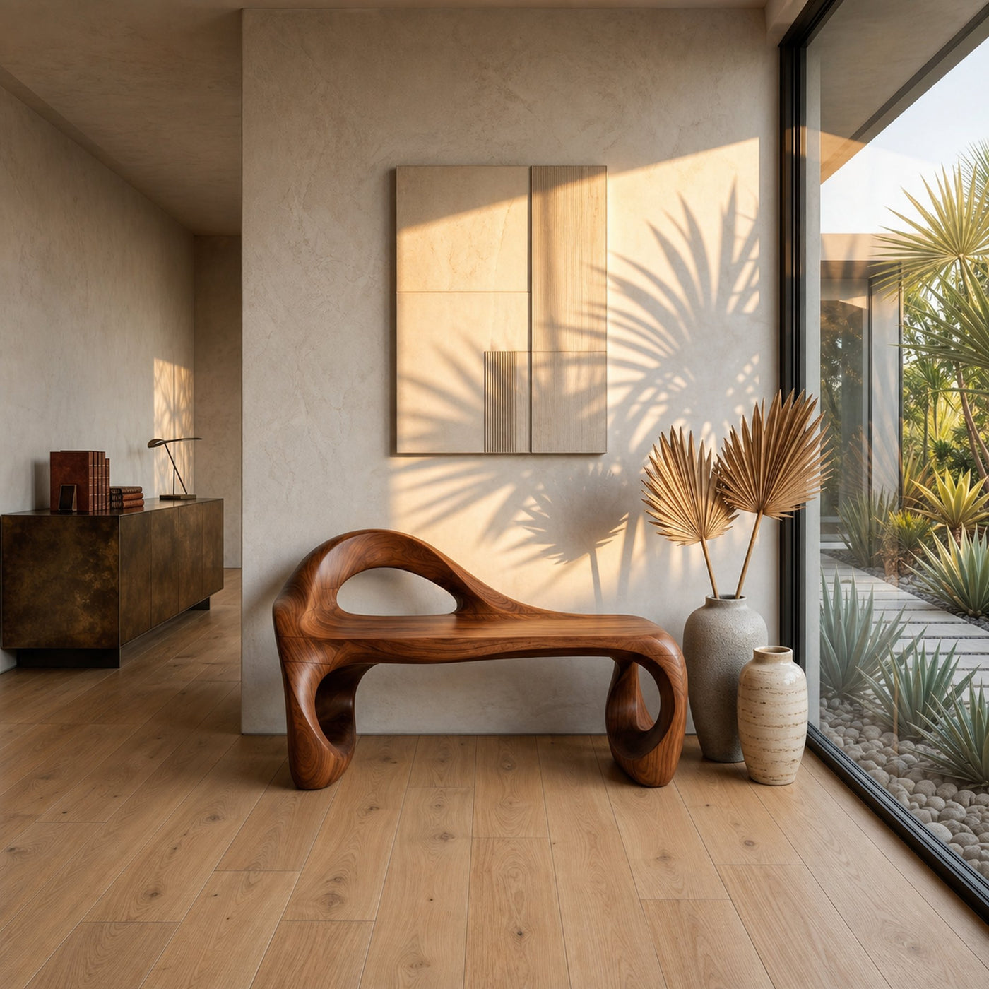 Contemporary Knot Form Bench For Hallway Interior Area - product view 6