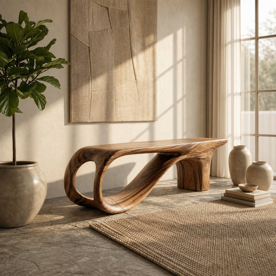 Contemporary Lounge Bench For Entryway