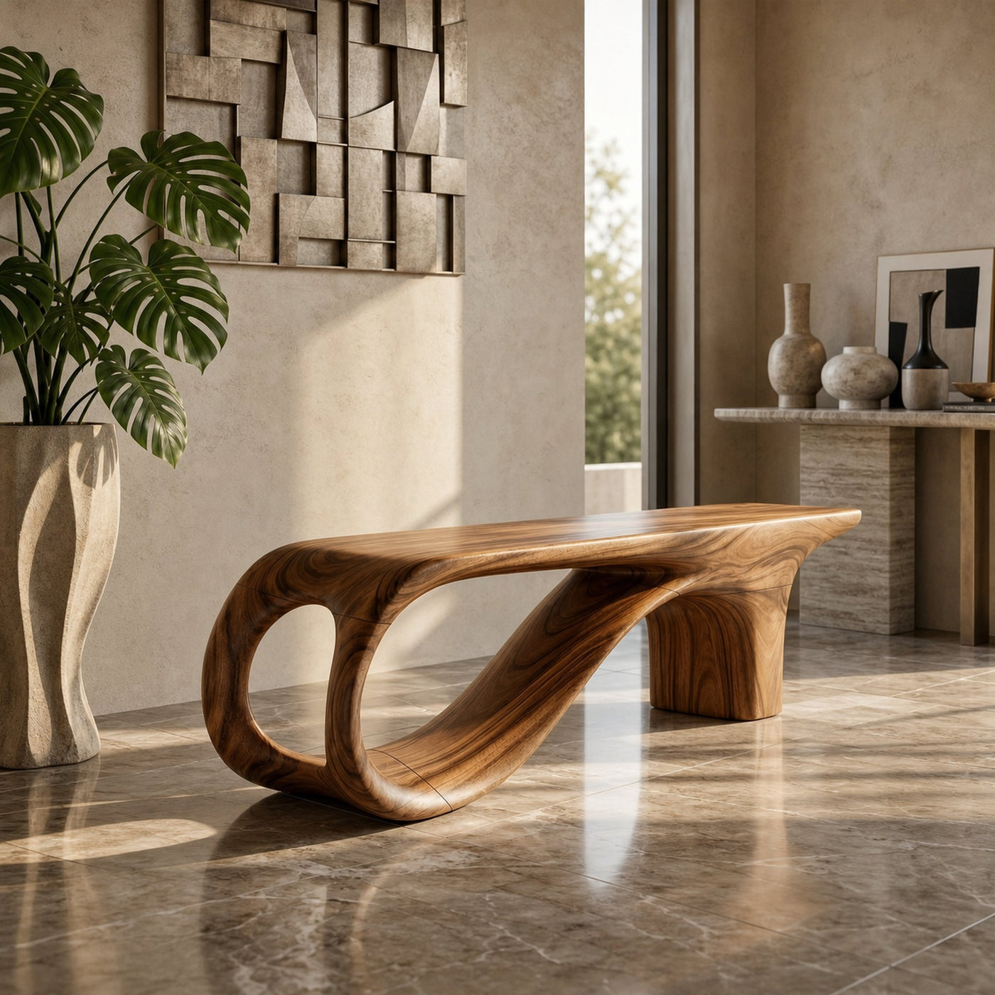 Contemporary Lounge Bench For Entryway - product view 5