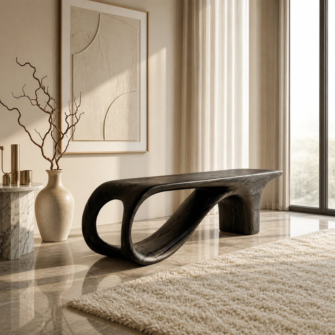 Contemporary Lounge Bench For Entryway - product view 7
