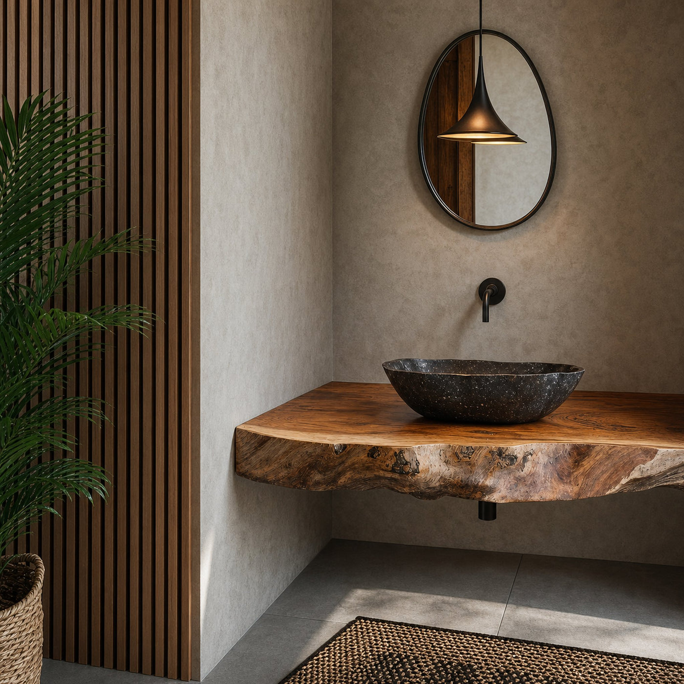 Custom Bathroom Floating Shelf For Rustic Vanity Styles - product view 2