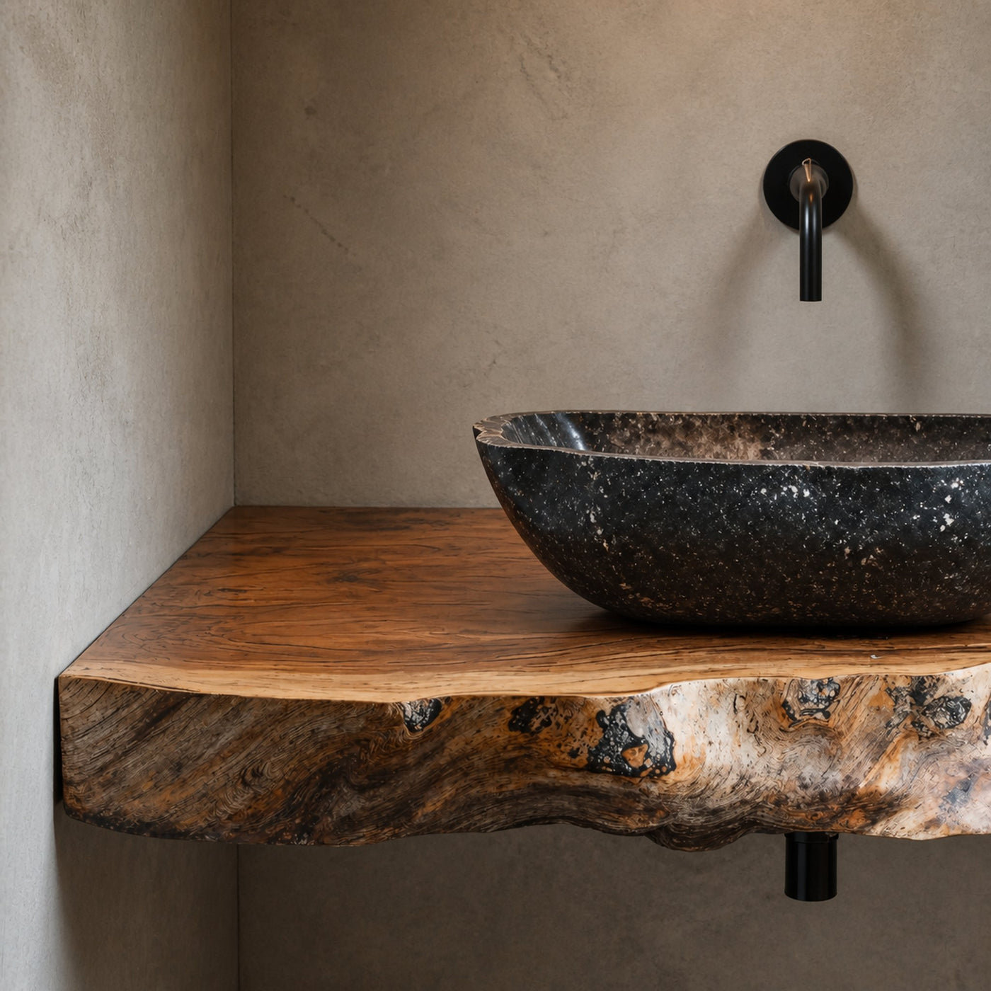 Custom Bathroom Floating Shelf For Rustic Vanity Styles - product view 3
