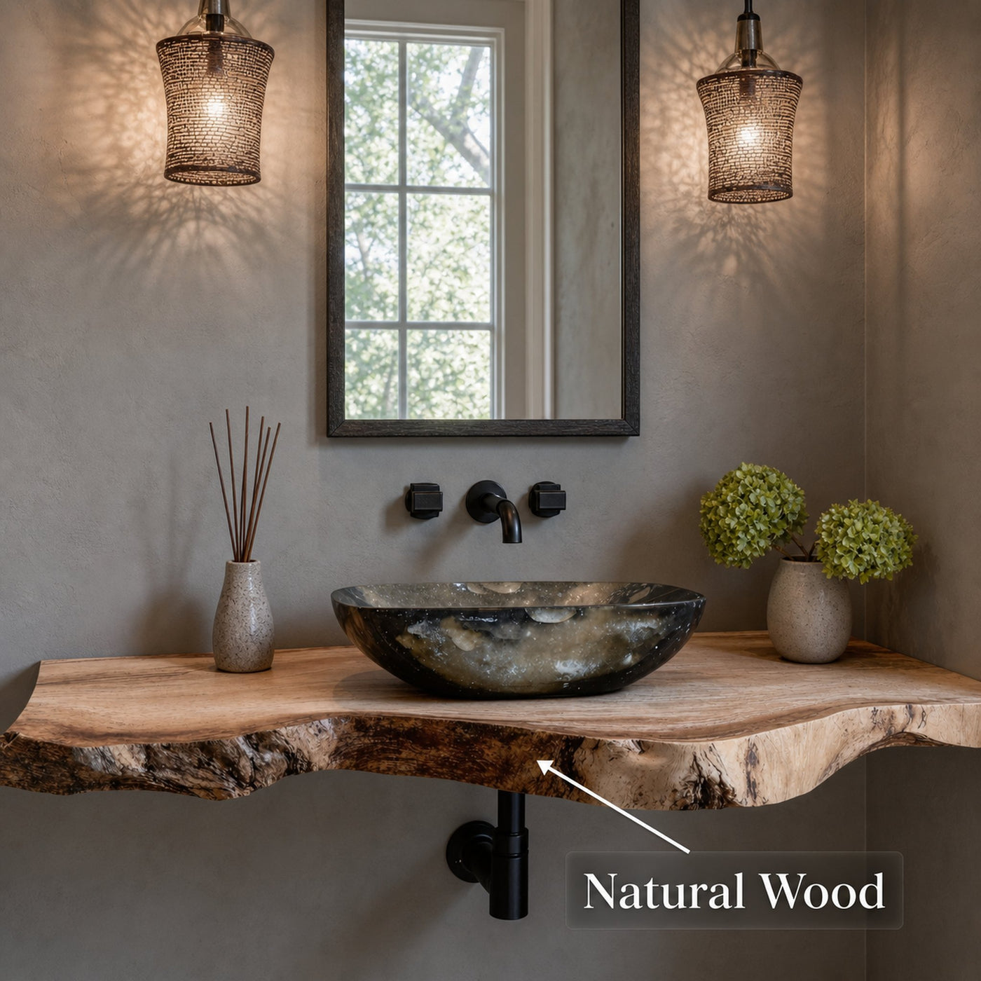 Custom Rustic Floating Bathroom Vanity Shelf With Rustic Charm - product view 5