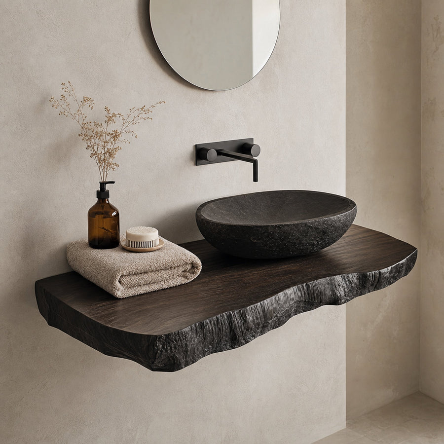 Custom Shelf Vanity Solid Wood Decor Home