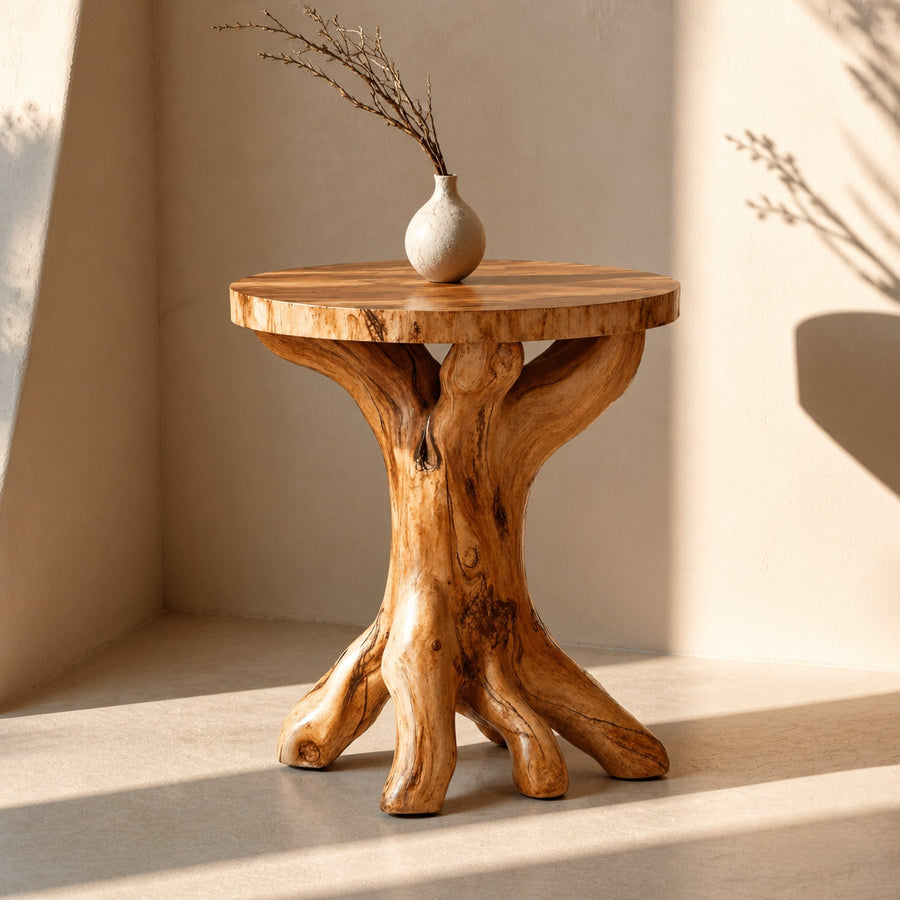 Elegant Handcrafted End Table Perfect For Modern Living Room Spaces