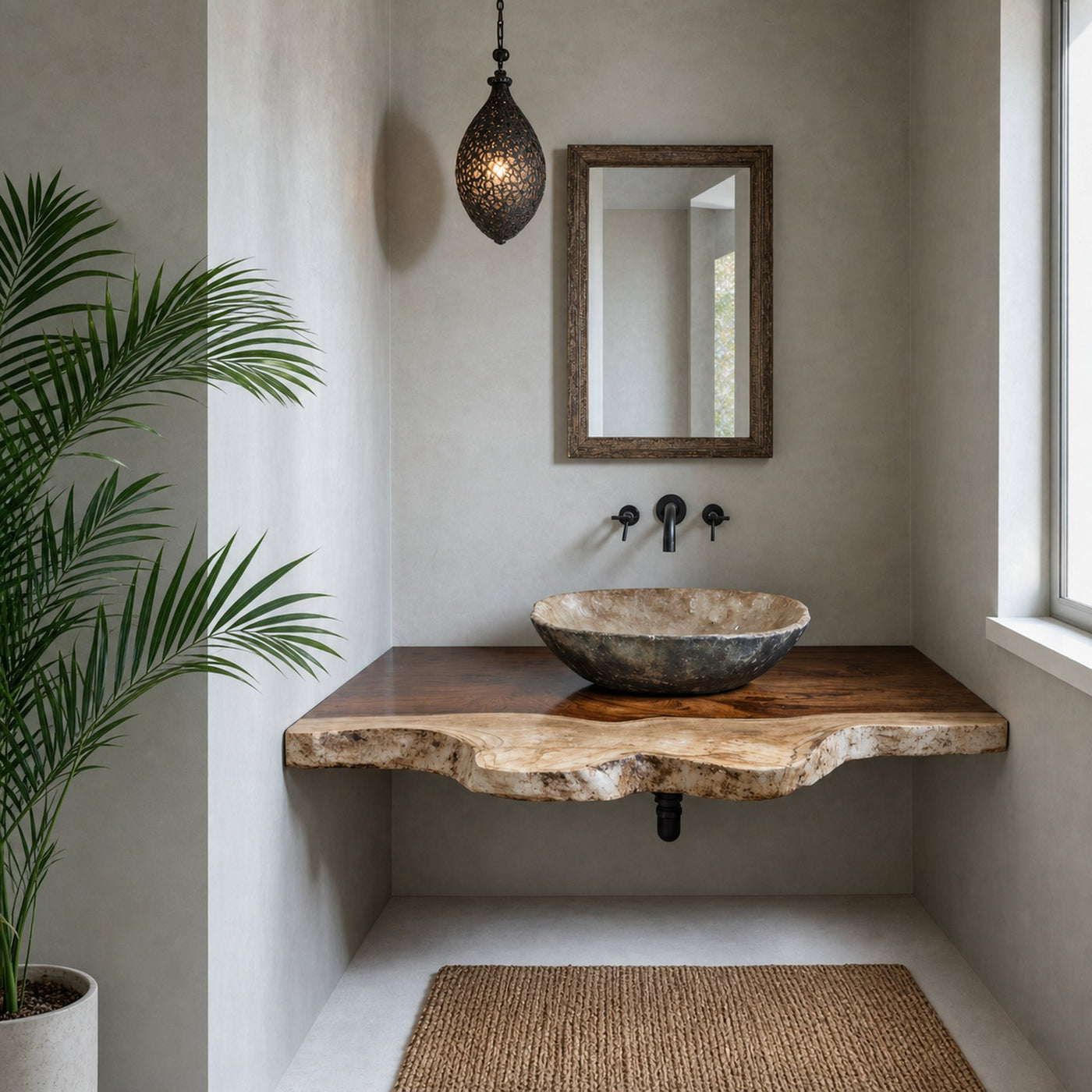 Elegant Rustic Bathroom Floating Shelves For Bathroom Organization - product view 2