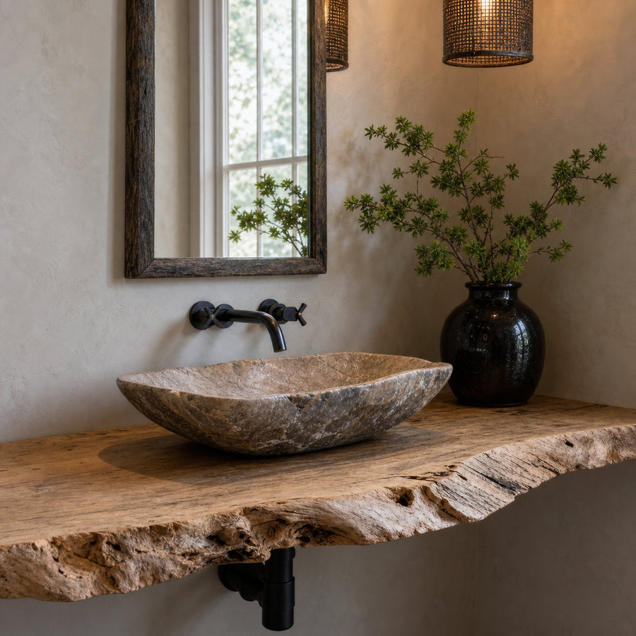 Farmhouse Bathroom Vanity Floating Shelf For Rustic Bathroom Decor