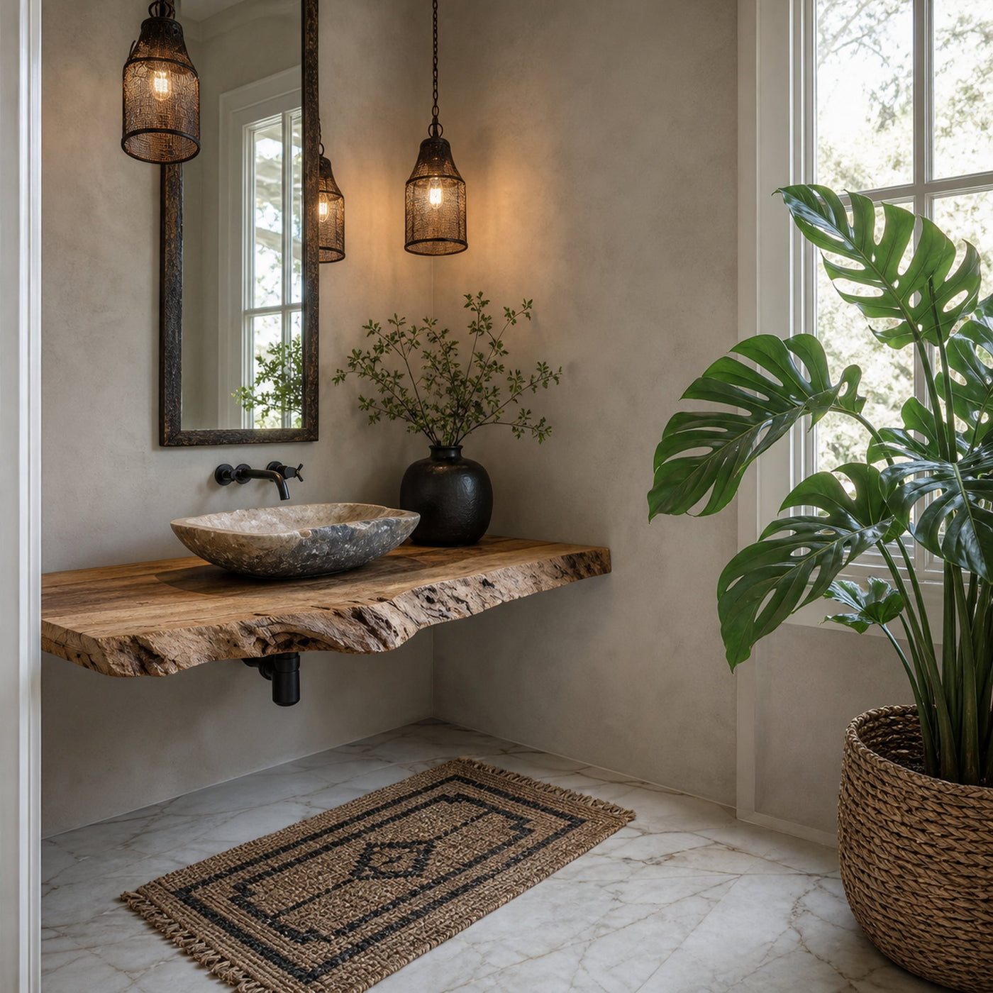 Farmhouse Bathroom Vanity Floating Shelf For Rustic Bathroom Decor - product view 2