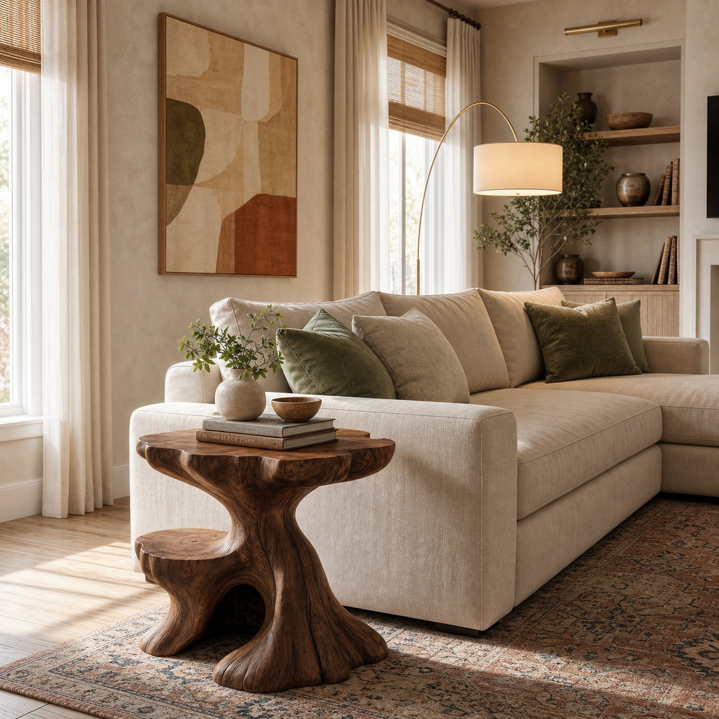 Farmhouse Side Table For Living Room And Bedroom - product view 7