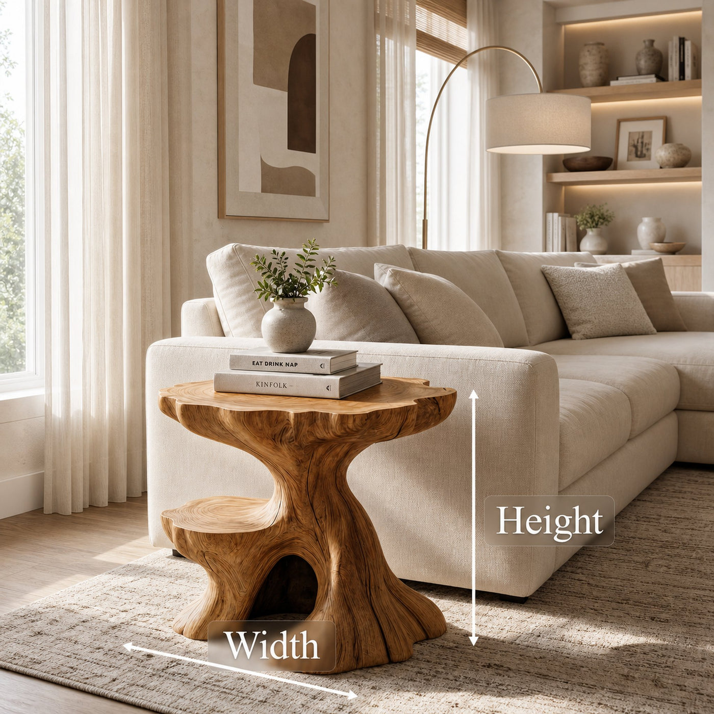 Farmhouse Side Table For Living Room And Bedroom - product view 8