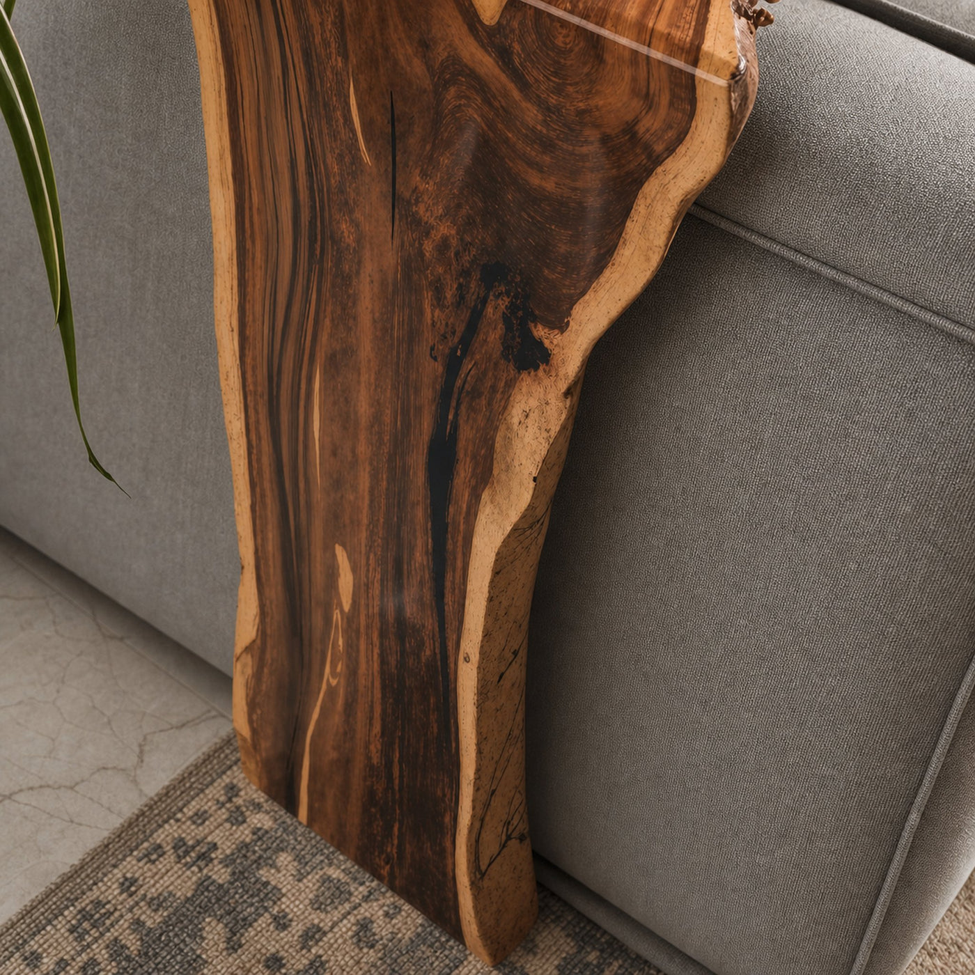 Farmhouse Sofa Armrest Table For Practical Storage And Style - product view 4