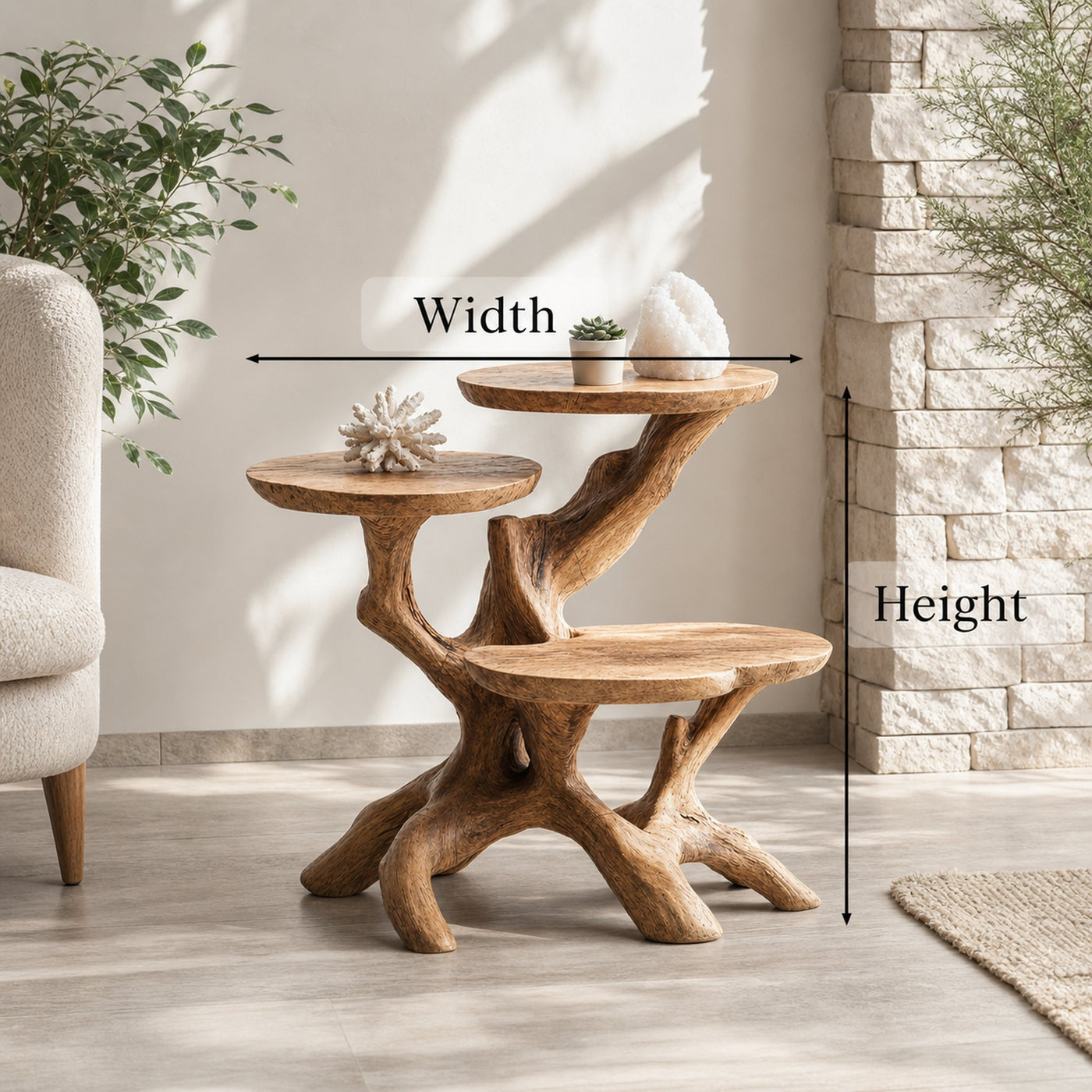 Farmhouse Solid Wood End Table For Living Room - product view 6
