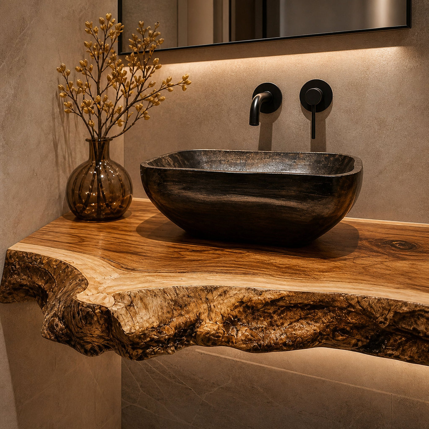 Farmhouse Solid Wood Vanity Bathroom Decor Ideas - product view 3