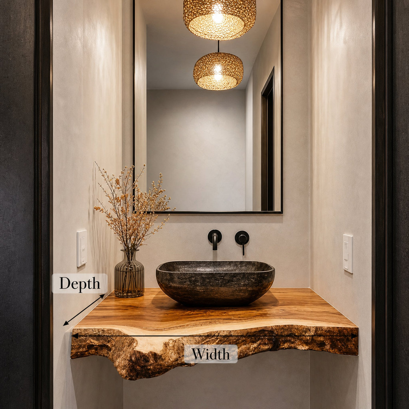 Farmhouse Solid Wood Vanity Bathroom Decor Ideas - product view 5