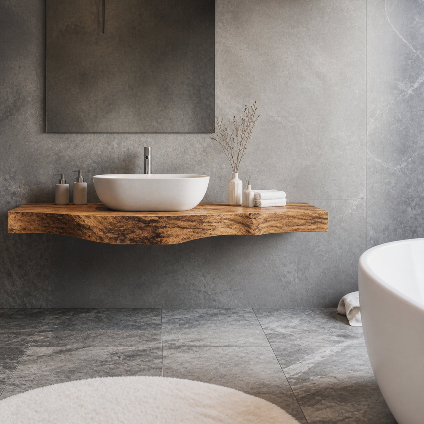 Farmhouse Solid Wood Vanity Luxury Bathroom - product view 2