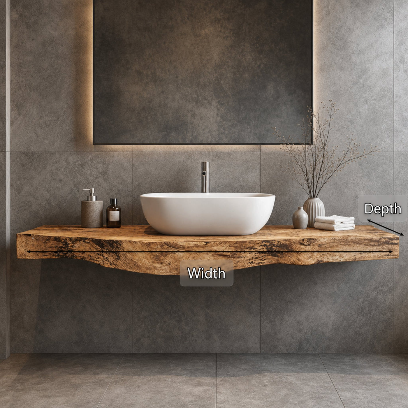 Farmhouse Solid Wood Vanity Luxury Bathroom - product view 3
