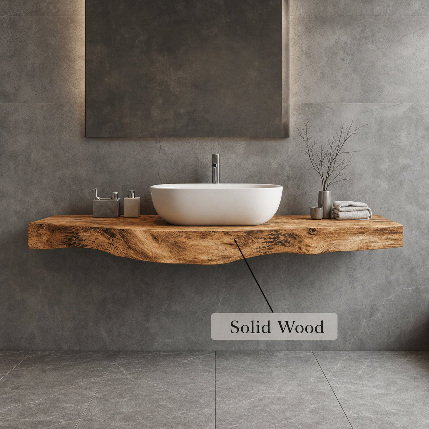 Farmhouse Solid Wood Vanity Luxury Bathroom - product view 4