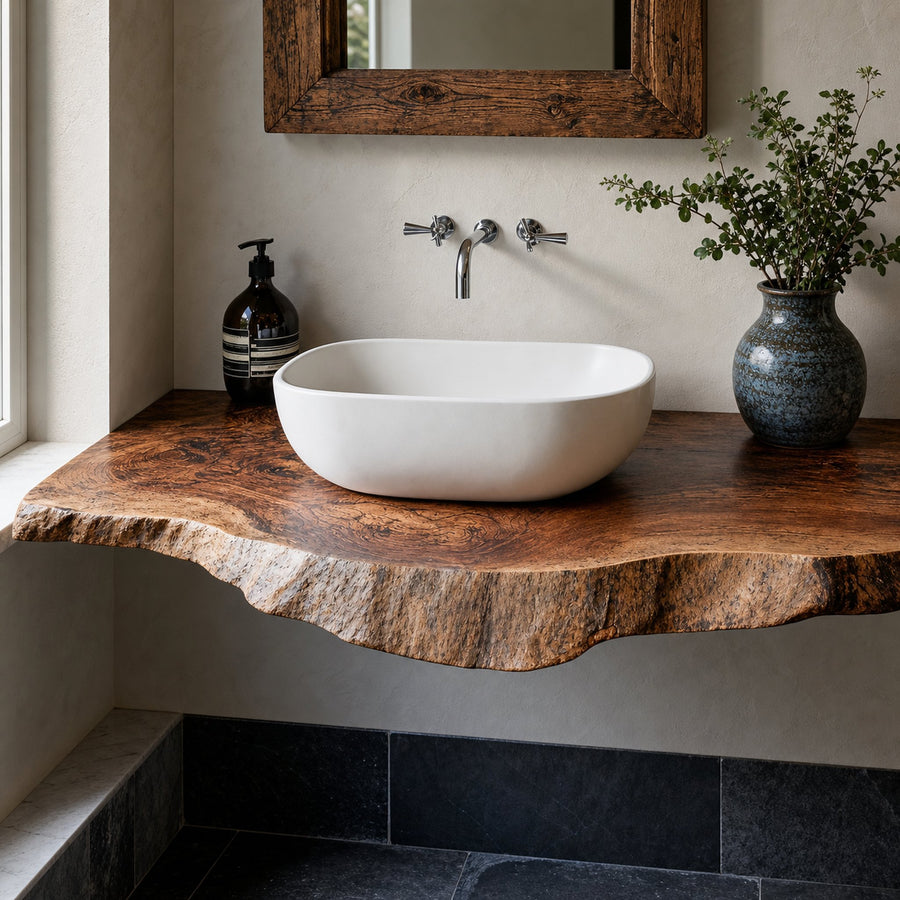Farmhouse Solid Wood Vanity Rustic Bathroom