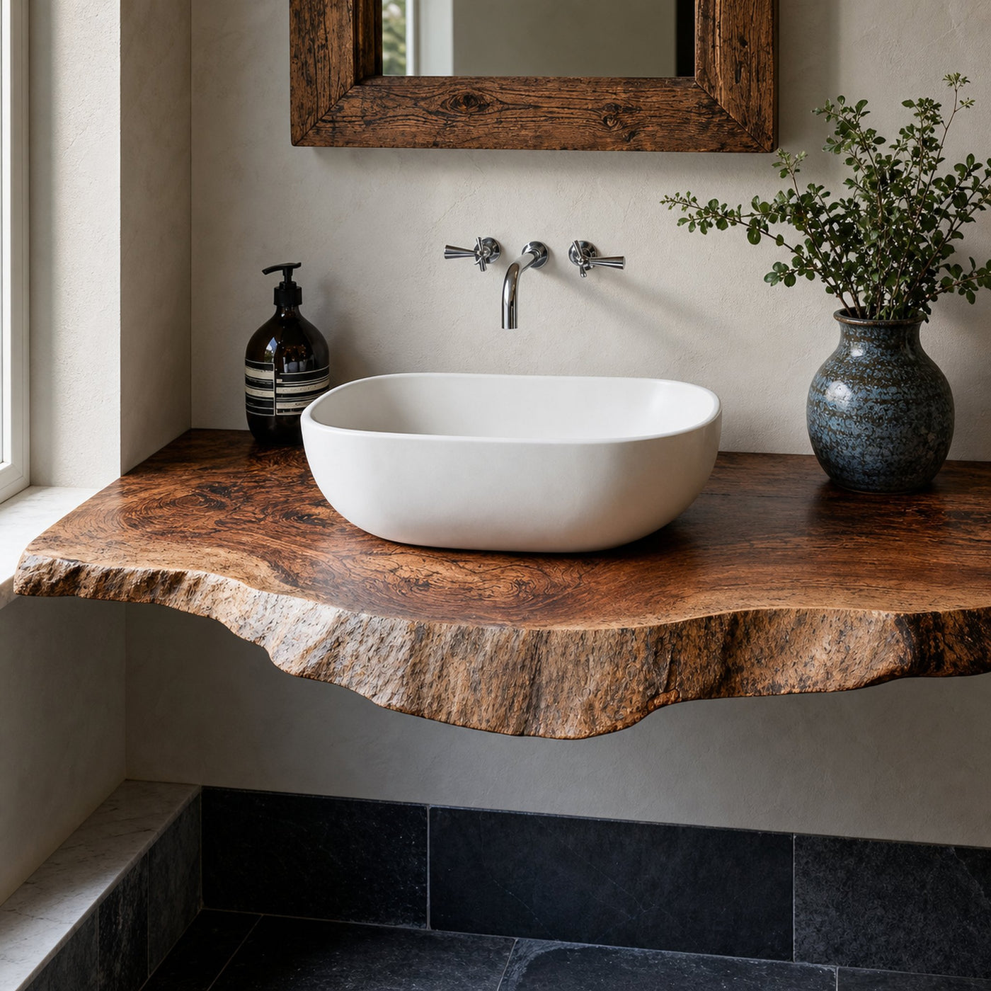 Farmhouse Solid Wood Vanity Rustic Bathroom