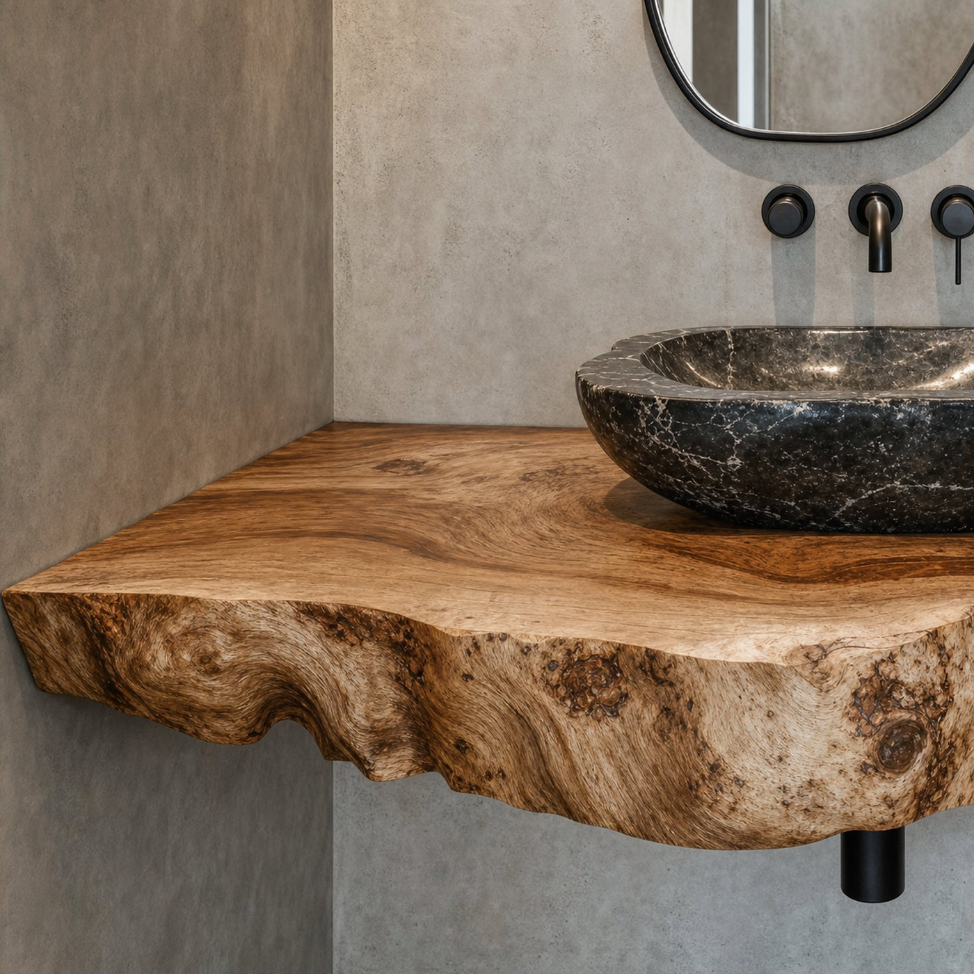 Farmhouse Style Floating Vanity Shelf For Cozy Bathrooms - product view 3