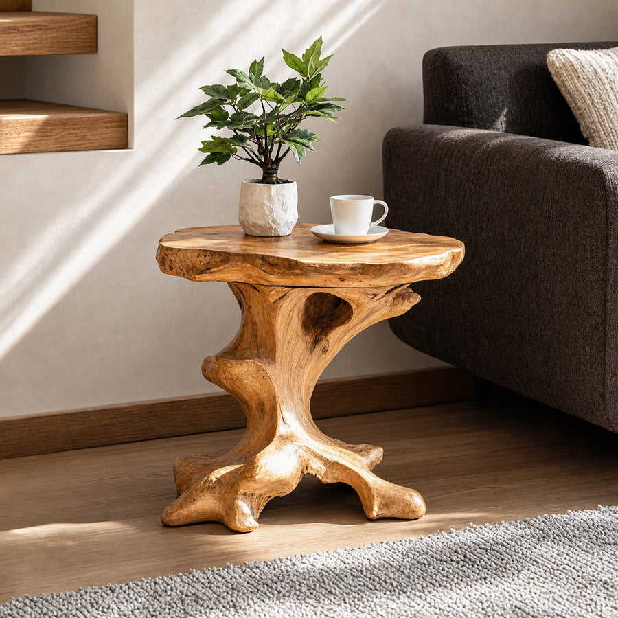 Farmhouse Wood End Table Rustic End Table