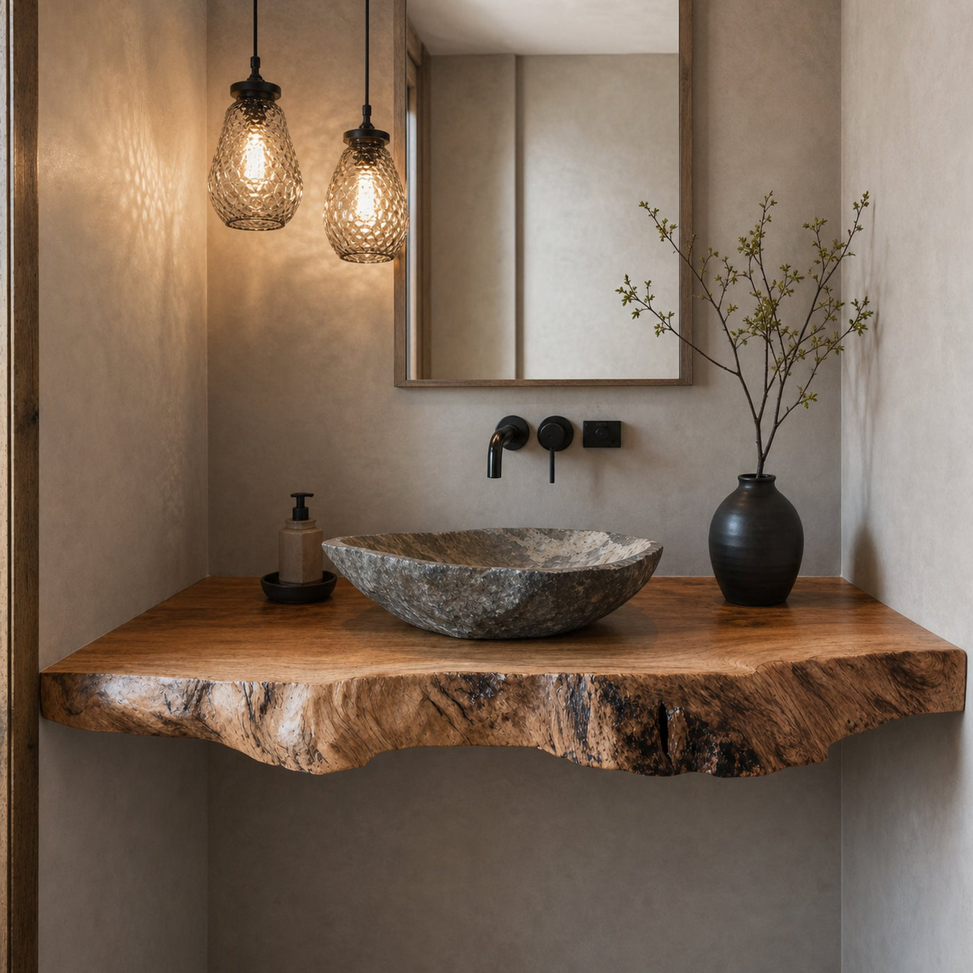 Farmhouse Wooden Bathroom Vanity Shelf For Any Rustic Home