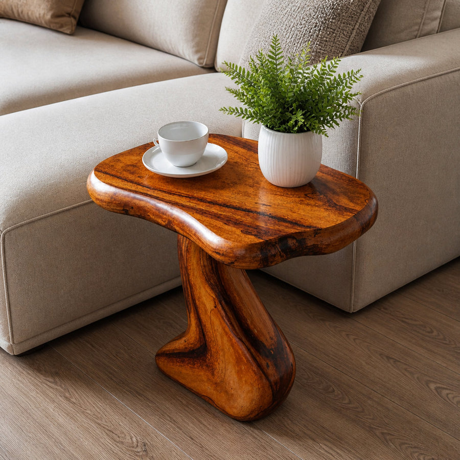 Farmhouse Wooden End Table For Cozy Furniture Decor