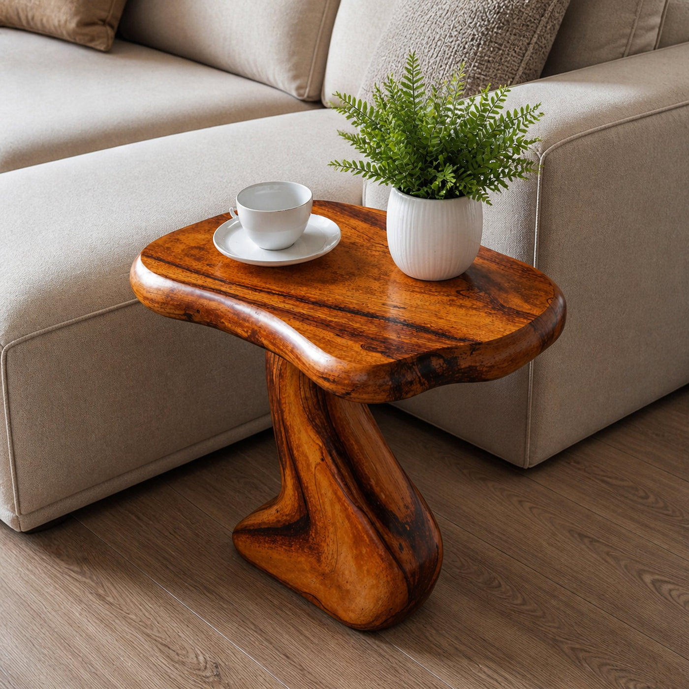 Farmhouse Wooden End Table For Cozy Furniture Decor