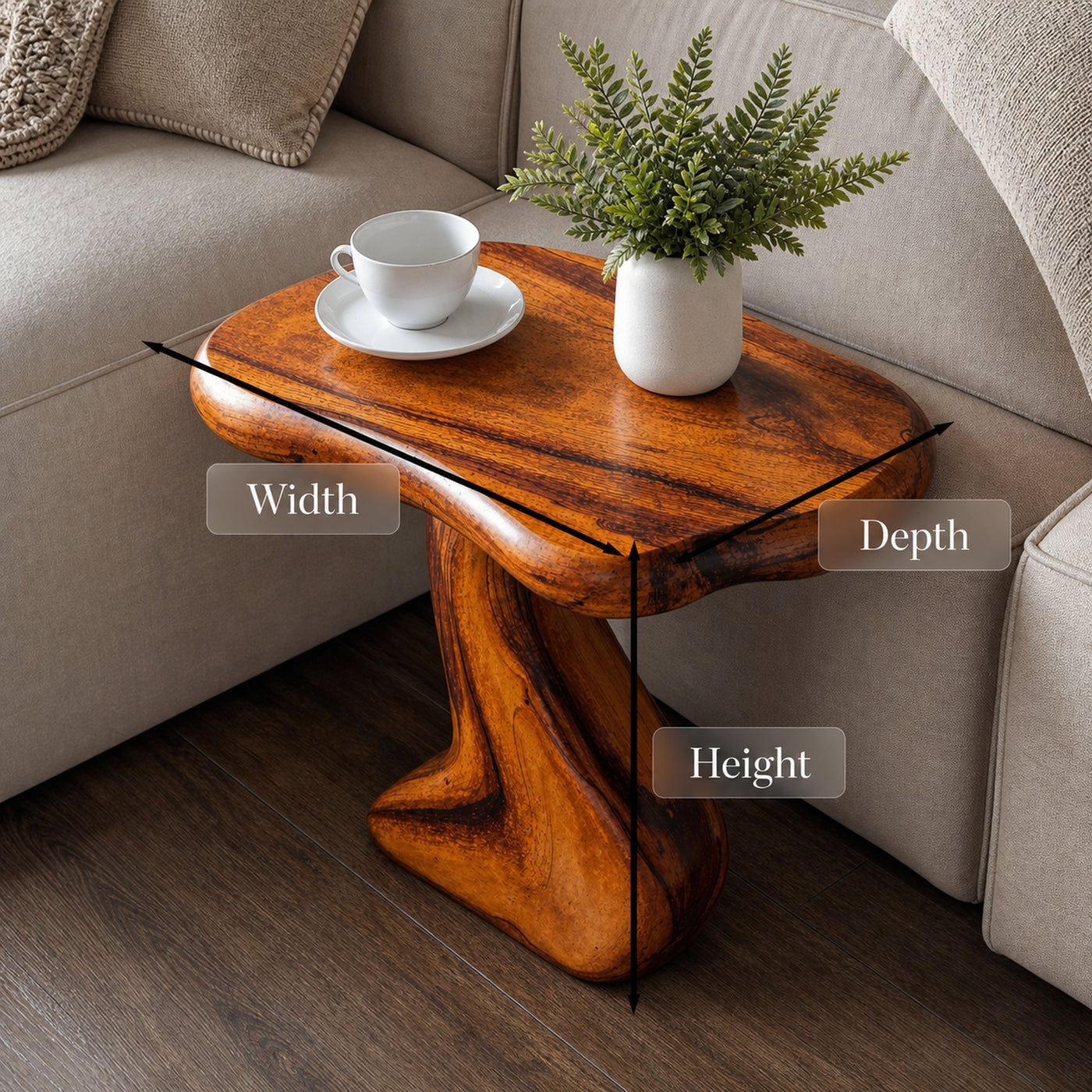 Farmhouse Wooden End Table For Cozy Furniture Decor - product view 6