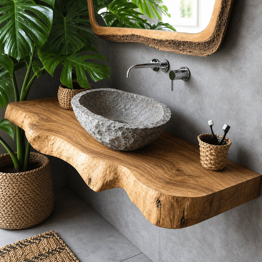 Farmhouse Wooden Floating Vanity For Furniture Decor