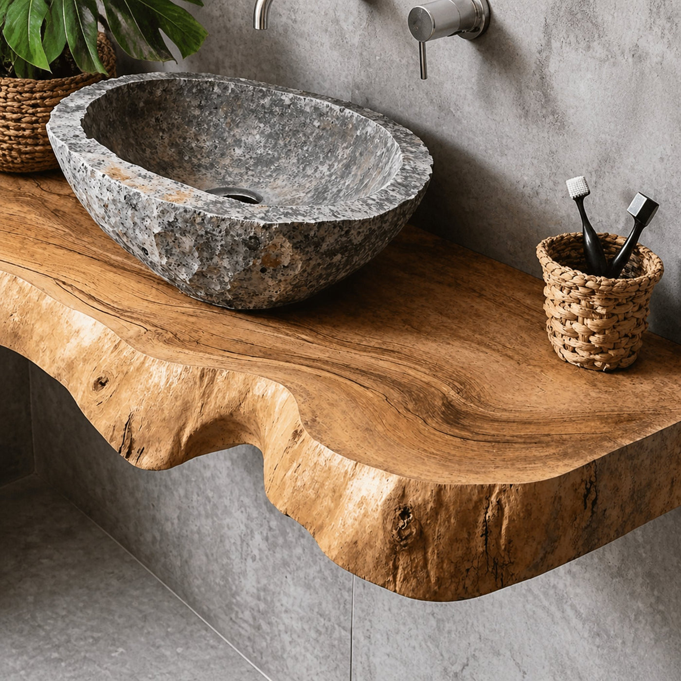 Farmhouse Wooden Floating Vanity For Furniture Decor - product view 3