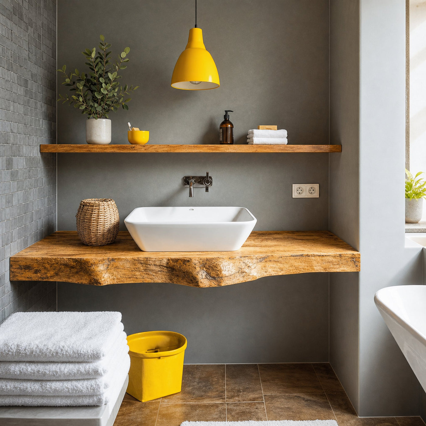 Farmhouse Wooden Vanity Bathroom Decor Ideas - product view 2