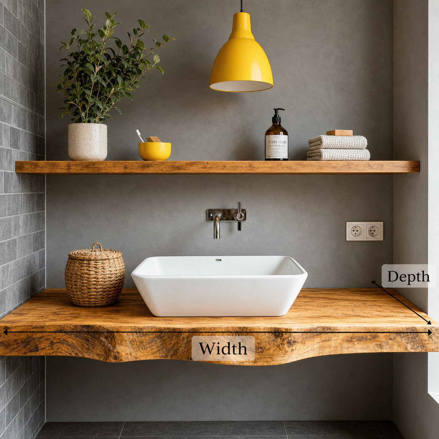 Farmhouse Wooden Vanity Bathroom Decor Ideas - product view 3