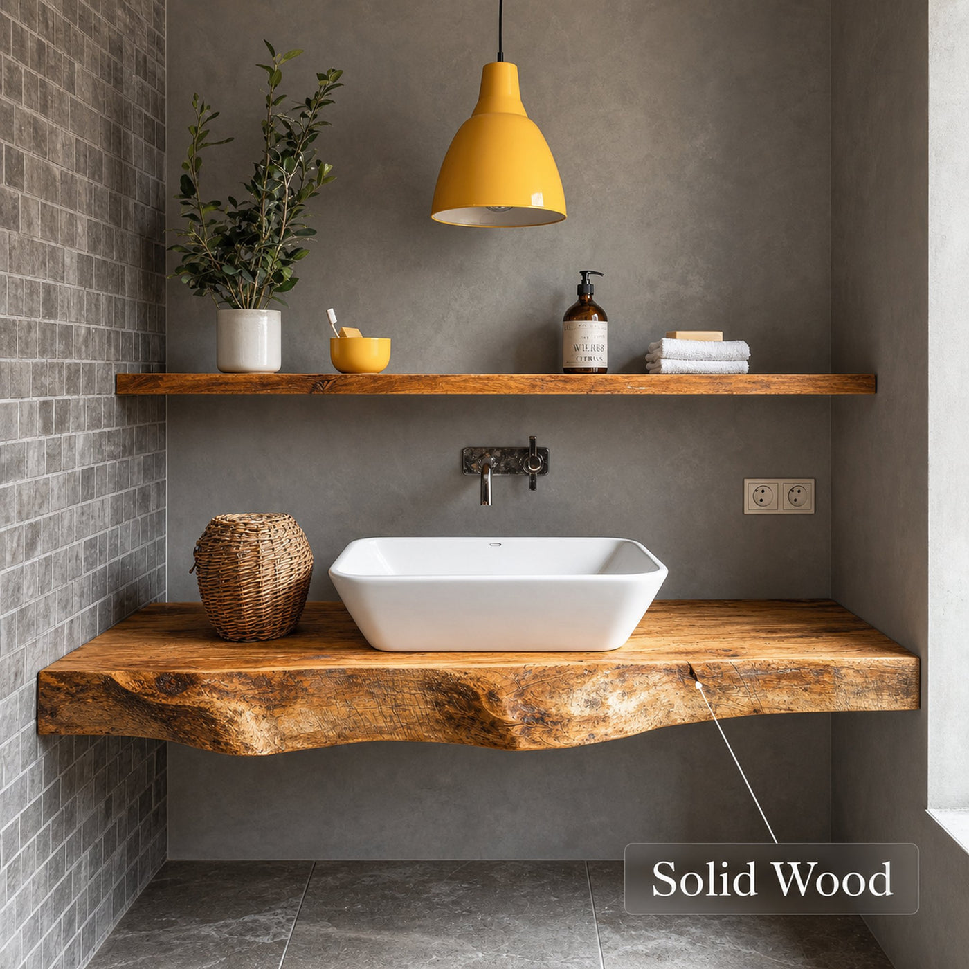Farmhouse Wooden Vanity Bathroom Decor Ideas - product view 4