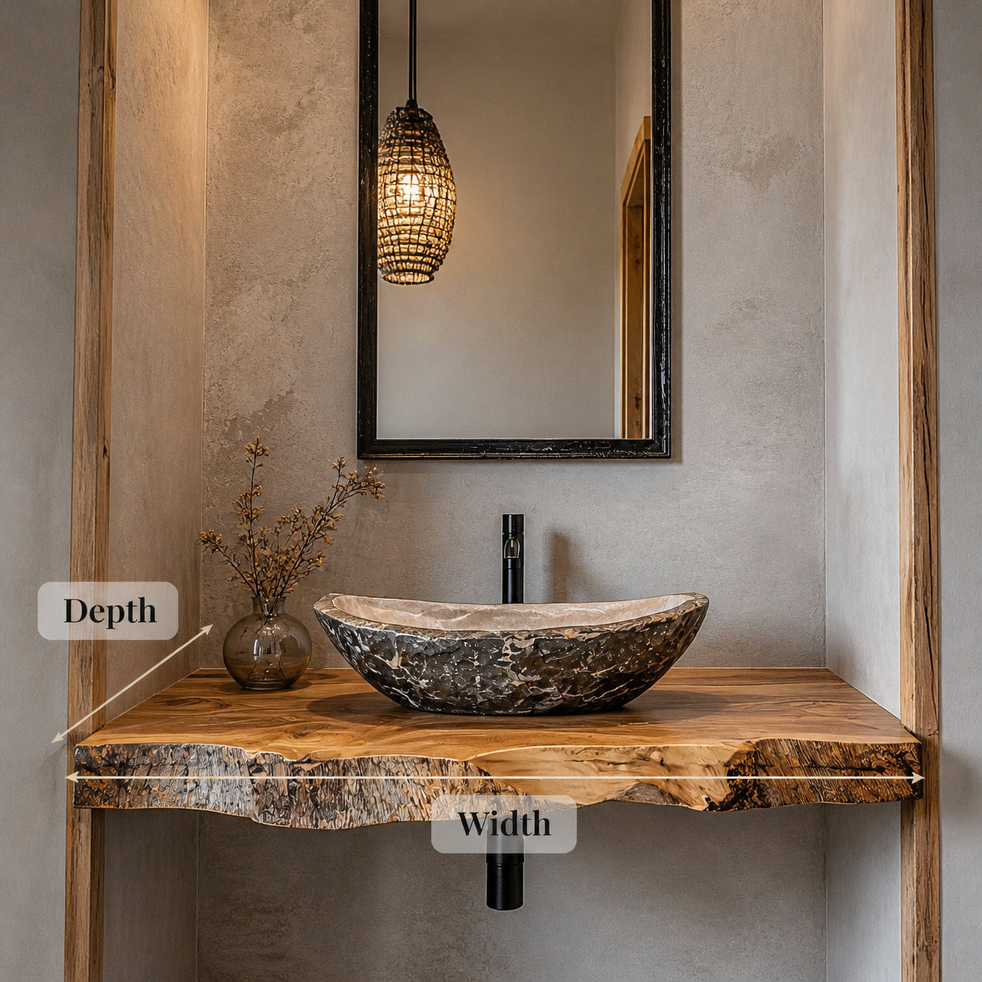 Farmhouse Wooden Vanity Bathroom Decor Ideas - product view 5