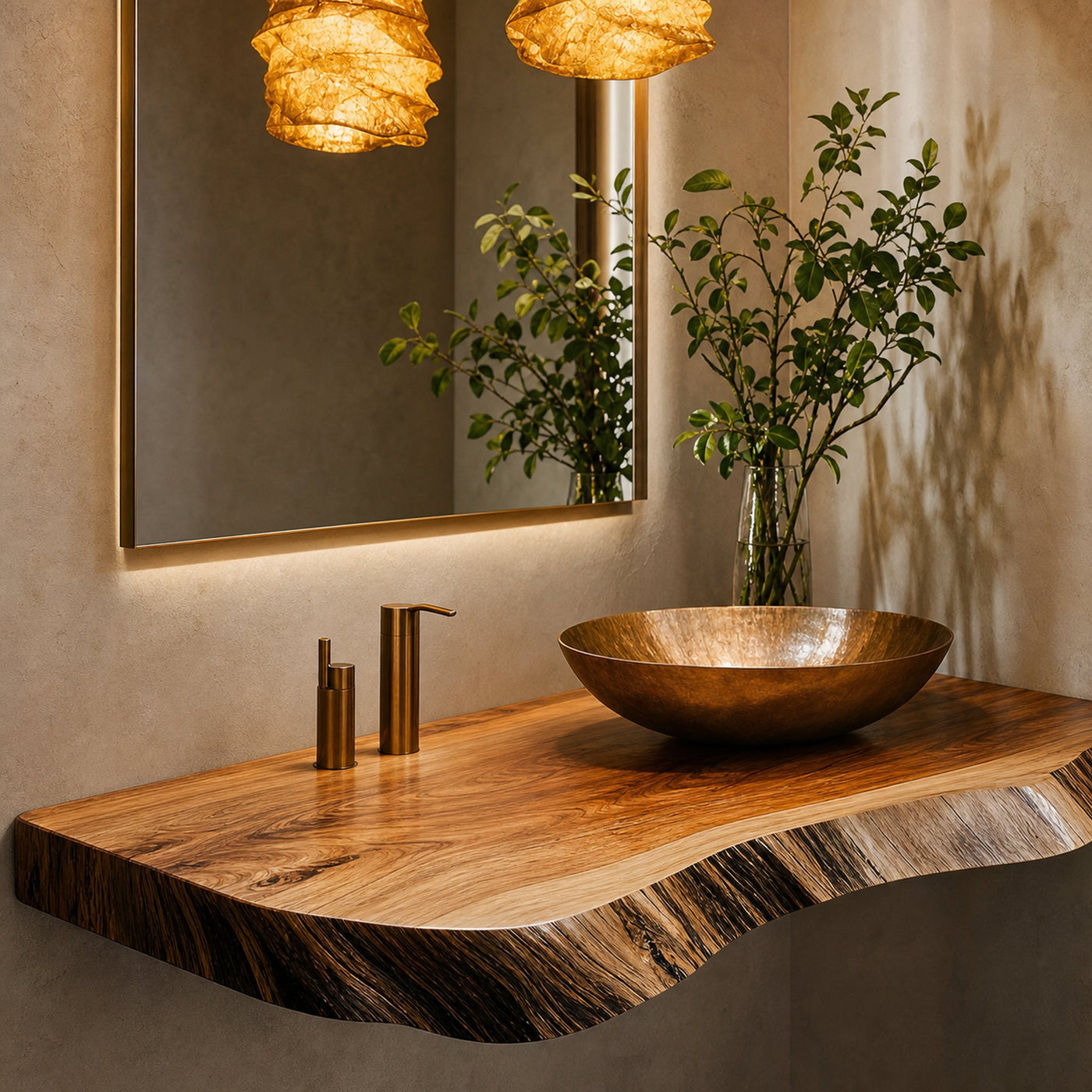 Farmhouse Wooden Vanity Modern Bathroom Look - product view 2