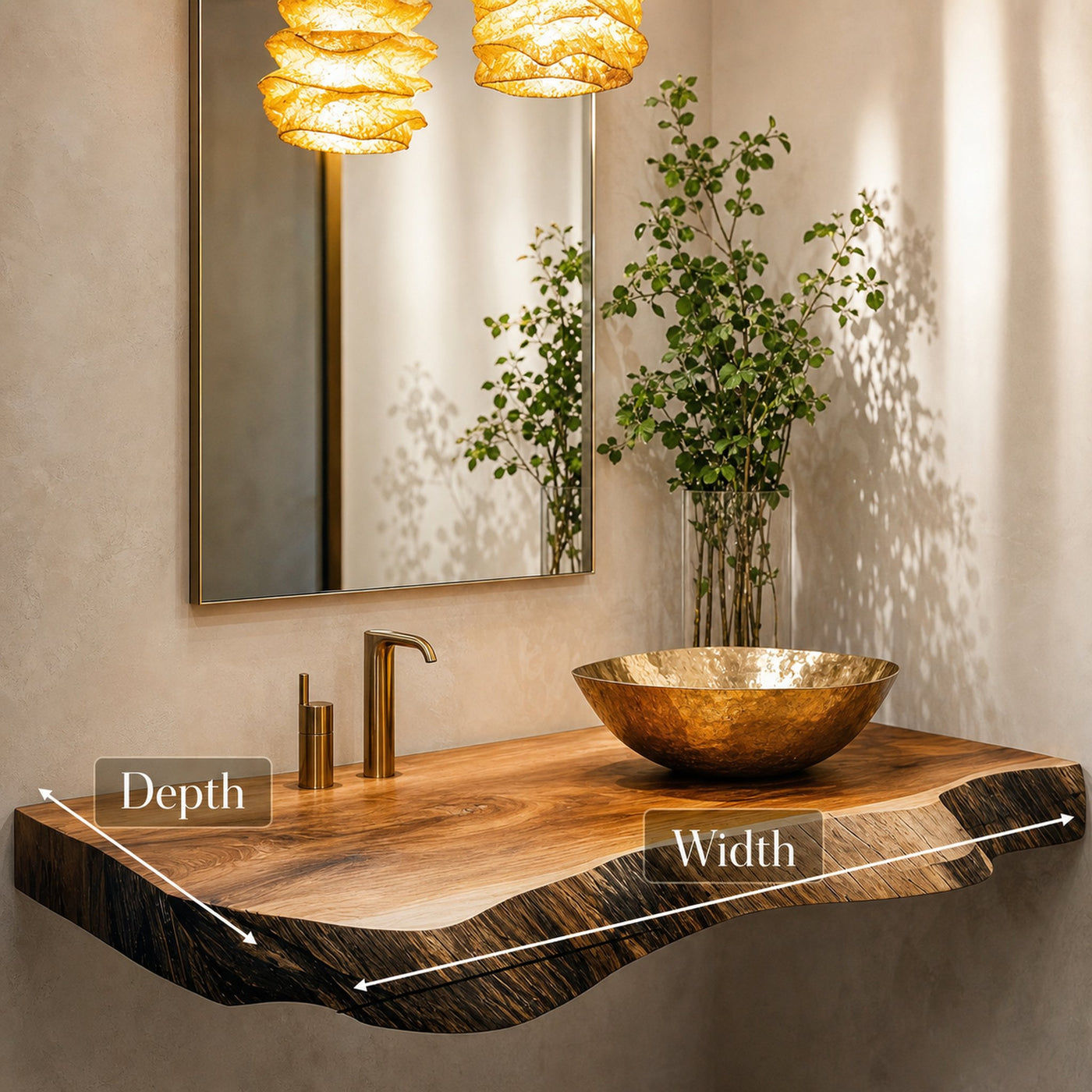 Farmhouse Wooden Vanity Modern Bathroom Look - product view 5