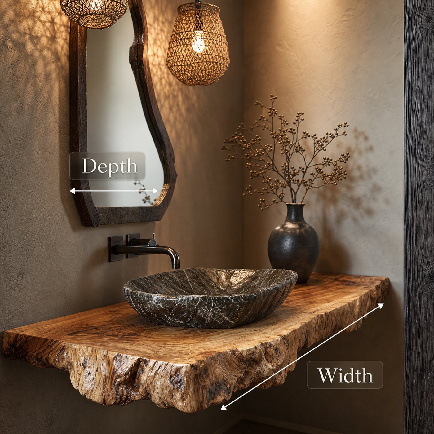 Farmhouse Wooden Vanity Timeless Design Choice - product view 5