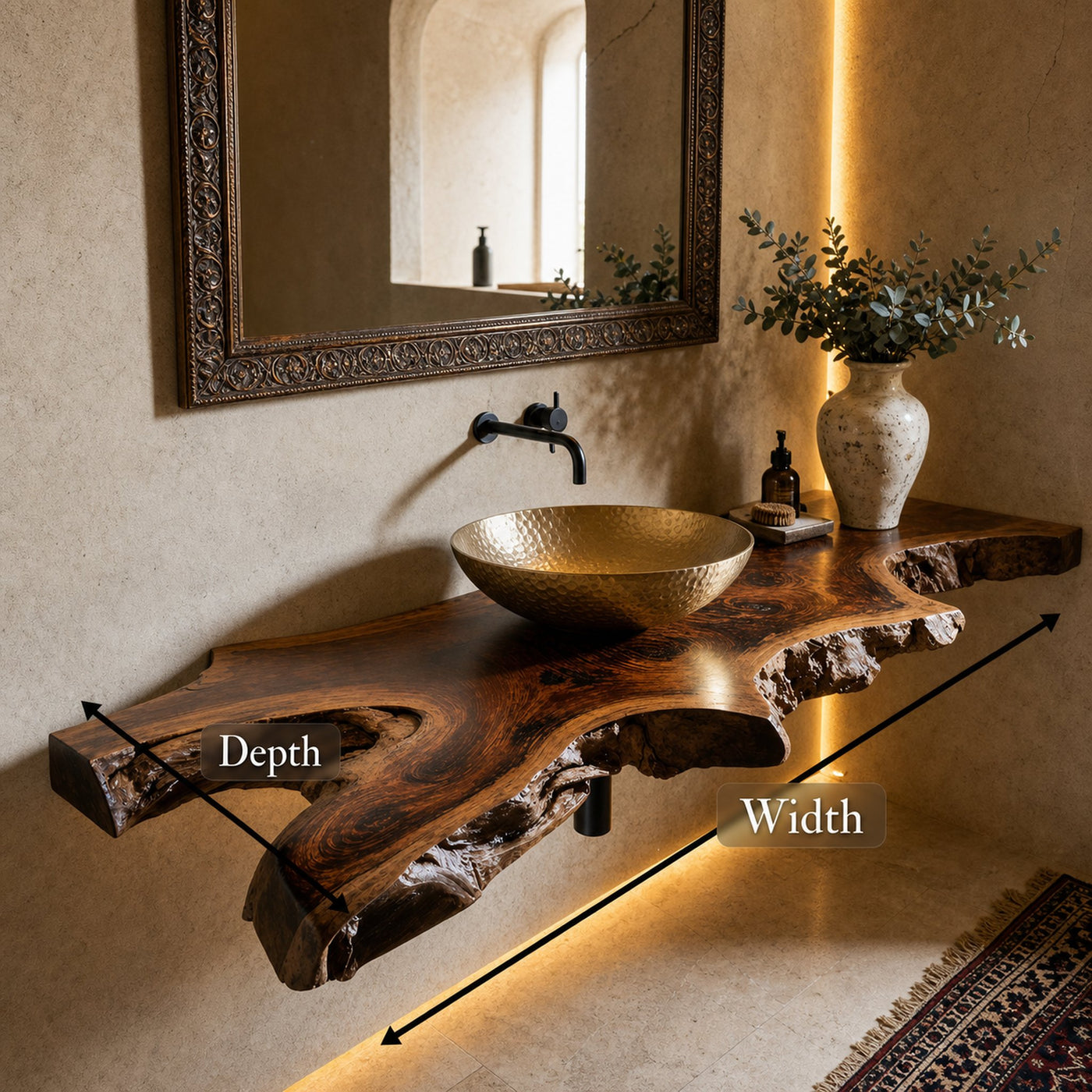 Floating Bathroom Vanity Bathroom Shelf - product view 6