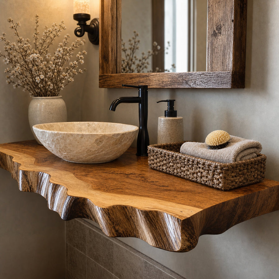 Floating Edge Bathroom Shelf